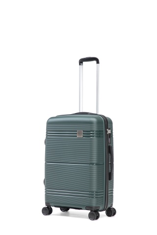 Troler de Cabină Aventor, 55x40x22 cm, Polipropilenă, Cifru TSA, 4 Roți Duble 360°, AV108, Verde