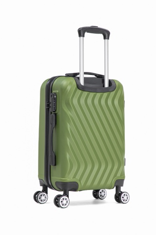 Troler de cabina Aventor AV104, 55x36x22 cm, bagaj de mana, 100%ABS, cifru, 4 roti duble 360°, verde - Img 13