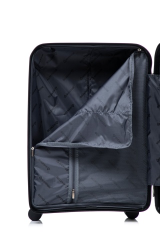 Troler de cabină Aventor AV106, 55x38x21.5 cm, polipropilenă, bagaj de mână, cifru TSA, 4 roți duble 360°, negru - Img 4