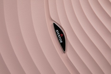 Troler de cabină Aventor AV106, 55x38x21.5 cm, polipropilenă, bagaj de mână, cifru TSA, 4 roți duble 360°, rose - Img 6