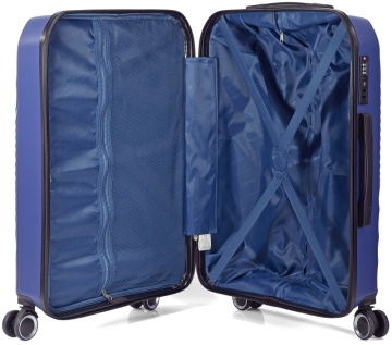 Troler de cabina Benzi BZ 5755, polipropilena, cifru TSA, 4 roti duble, 55 cm, turcoaz - Img 2