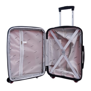 Troler de cabina extensibil Aventor AV101, 55x36x21.5 cm, bagaj de mana, polipropilena, +20% capacitate, fermoar antifurt, cifru TSA, rosu - Img 4