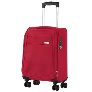 Troler de cabina extensibil CarryOn Air, bagaj de mana, 55x35x20 cm, poliester, +20% capacitate, 2.3 kg, rosu