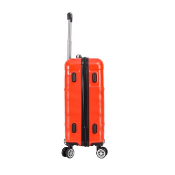 Troler de cabina Lee Cooper LC32203, policarbonat, 4 roti duble, cifru, 55 cm, rosu - Img 5