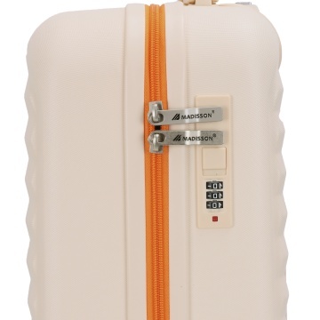 Troler de Cabină Madisson, 55x35x20 cm, ABS, Fermoar Antifurt, Cifru, 35 L, SW66802, Alb/Milky - Img 15