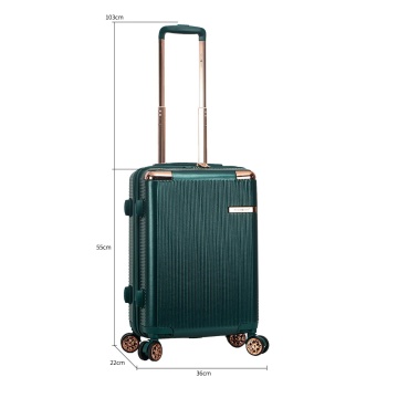 Troler de cabina Snowball SW44303, fermoar antifurt, 55 cm, policarbonat rezistent, 39L, cifru TSA, maro - Img 8