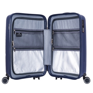 Troler de cabina Snowball SW47203, polipropilena, fermoar antifurt, cifru TSA, 4 roti duble, 55 cm, bleumarin - Img 2