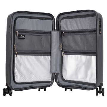 Troler de cabina Snowball SW47203, polipropilena, fermoar antifurt, cifru TSA, 4 roti duble, 55 cm, antracit - Img 2
