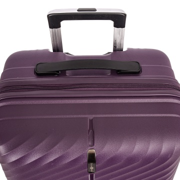 Troler de cabina Snowball SW47203, polipropilena, fermoar antifurt, cifru TSA, 4 roti duble, 55 cm, mov - Img 13