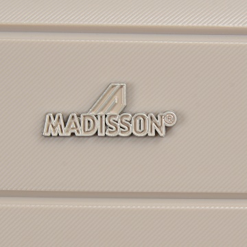 Troler Extra Large Madisson SW33703, Polipropilena, 4 Roti Duble, Cifru, 83 cm, Auriu - Img 6
