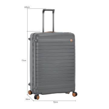 Troler Mare 77x52x30 cm Snowball, 100% Polipropilenă, Închidere Clapetă, SW57203, Antracit - Img 3