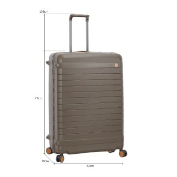 Troler Mare 77x52x30 cm Snowball, 100% Polipropilenă, Închidere Clapetă, SW57203, Maro - Img 3