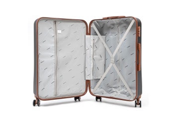 Troler Mare Aventor, 77x47x28 cm, ABS, Cifru, 4 Roți Duble 360°, 91 L, AV107, Negru - Img 2