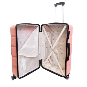 Troler mare Aventor AV102, bagaj de cala, 71.5x47.5x29 cm, polipropilena, cifru TSA, 4 roti duble 360°, rose, RESIGILAT - Img 2