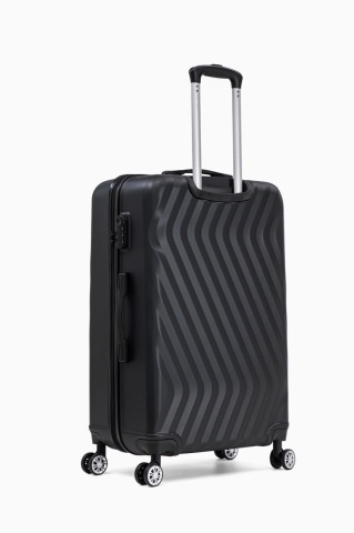 Troler mare Aventor AV104, 76x49x29 cm, bagaj de cala, 100%ABS, cifru, 4 roti duble 360°, negru, RESIGILAT - Img 7