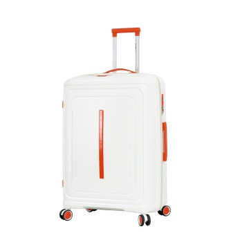 Troler mare extensbil Lee Cooper LC33403, 77x51x30 cm, bagaj de cala, 100%polipropilena, cifru, 4 roti 360°, alb