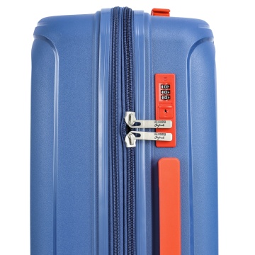 Troler mare extensbil Lee Cooper LC33403, 77x51x30 cm, bagaj de cala, 100%polipropilena, cifru, 4 roti 360°, alb - Img 3