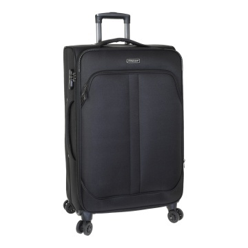 Troler Mare Extensibil 78x46x34 cm Diplomat, Poliester, Cifru, ZC208, Negru