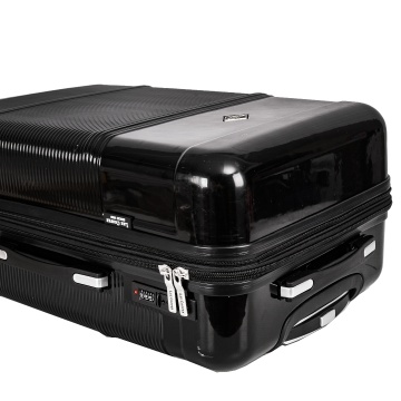 Troler mare extensibil Lee Cooper LC32203, policarbonat, 4 roti duble, cifru, 77 cm, negru - Img 11