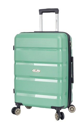 Troler Mare Extensibil Polipropilena, Madisson, SW43603, 4 Roti Duble, Cifru TSA, 73 cm, Verde deschis