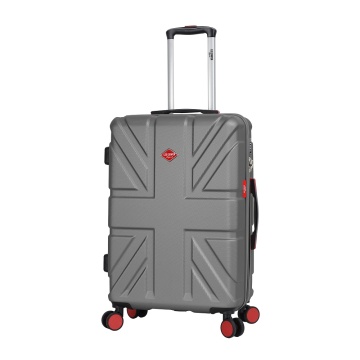 Troler Mare Lee Cooper London, ABS, 4 Roti Duble, Cifru, 76 cm, Argintiu