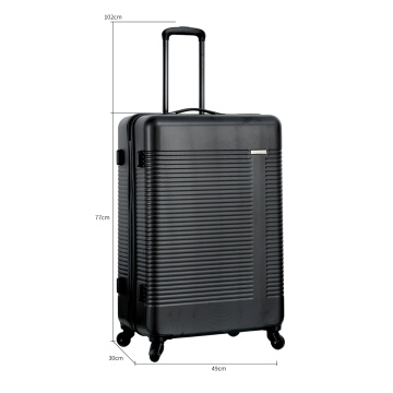 Troler mare Madisson SW56205, 77x49x30 cm, bagaj de cala, ABS, 4 roti 360°, negru - Img 3