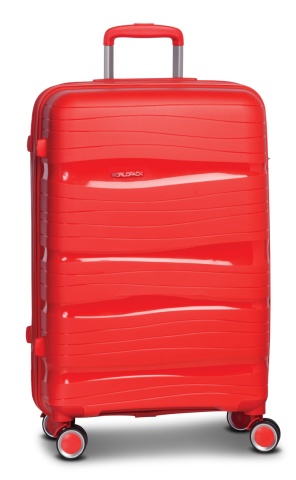 Troler Mare, Polipropilena, 4 Roti Duble, Cifru TSA, Worldpack, Miami, F10458 - 76 cm, Portocaliu