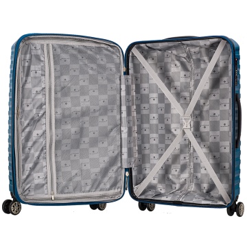 Troler mare Snowball SW43803, polipropilena, cifru TSA, 4 roti duble, 77 cm, albastru - Img 2