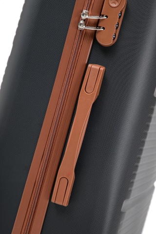 Troler Mediu Aventor, 67x41x25.5 cm, ABS, Cifru, 4 Roți Duble 360°, 61 L, AV107, Negru - Img 19