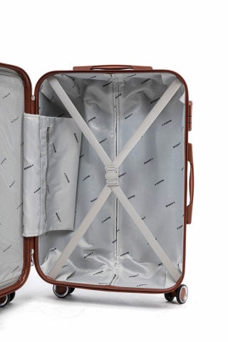Troler Mediu Aventor, 67x41x25.5 cm, ABS, Cifru, 4 Roți Duble 360°, 61 L, AV107, Albastru - Img 10