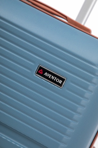 Troler Mediu Aventor, 67x41x25.5 cm, ABS, Cifru, 4 Roți Duble 360°, 61 L, AV107, Albastru - Img 20