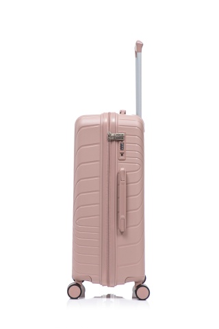 Troler mediu Aventor AV105, 65x44x25.5 cm, polipropilena, bagaj de cala, cifru TSA, rose - Img 7