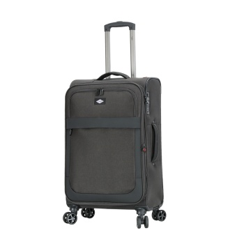 Troler Mediu Extensibil 66x41x24 cm Lee Cooper, Poliester, 4 Roti Duble, LC33503, Antracit