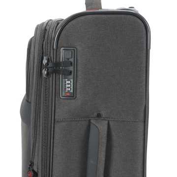 Troler Mediu Extensibil 66x41x24 cm Lee Cooper, Poliester, 4 Roti Duble, LC33503, Antracit - Img 11