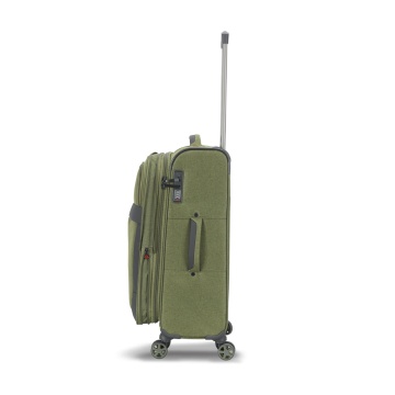 Troler Mediu Extensibil 66x41x24 cm Lee Cooper, Poliester, 4 Roti Duble, LC33503, Kaki - Img 16