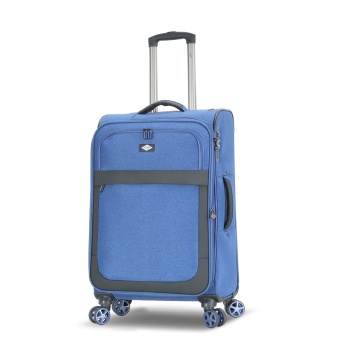 Troler Mediu Extensibil 66x41x24 cm Lee Cooper, Poliester, 4 Roti Duble, LC33503, Albastru - Img 8