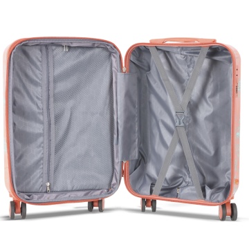 Troler Mediu Extensibil 66x42x27 cm Madisson, Fermoar Antifurt, Policarbonat, SW65203, Portocaliu/Turcoaz - Img 2