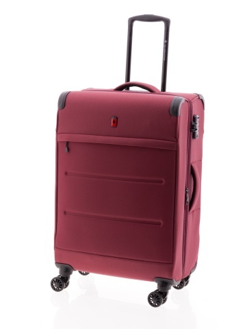 Troler Mediu Extensibil 66x43x25 cm Gladiator Helios, Poliester, Cifru TSA, 4 Roți Duble, Grena - Img 10