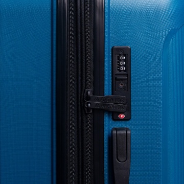 Troler mediu extensibil Aventor AV101, 65.5x43.5x26 cm, polipropilena, bagaj de cala, fermoar antifurt, +20% capacitate, cifru TSA, turcoaz - Img 5