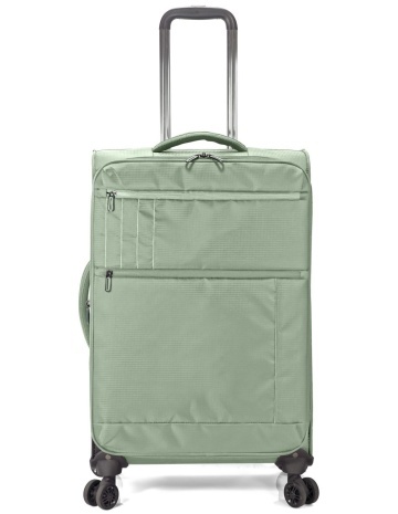 Troler mediu extensibil Benzi BZ 5825, poliester, bagaj de cala, 68x42x27 cm, 4 roti duble la 360°, verde inchis - Img 6