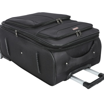Troler mediu extensibil Madisson, 66x41x24/29 cm, poliester, bagaj de cală, 4 roți duble, cifru, SW55104, negru - Img 16