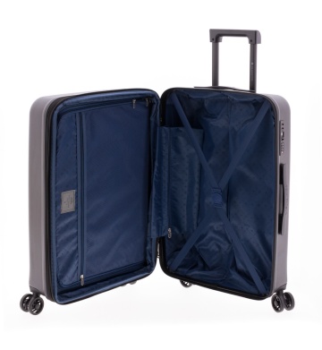 Troler Mediu Extensibil, Policarbonat, Cifru TSA, Gladiator, Nomadtec, MG 3211 - 65 cm, Negru - Img 3