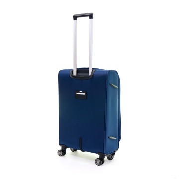 Troler Mediu Extensibil Poliester 4 Roti Duble Ella Icon Petra Textil 2603 - 69 cm Bleumarin - Img 8