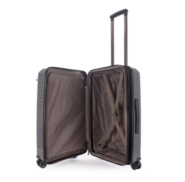 Troler Mediu Extensibil Polipropilena Stratic Bright M - 66 cm Gri - Img 2