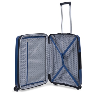 Troler mediu extensibil TravelZ Swinger, polipropilena, cifru TSA, 4 roti duble, 67 cm, albastru - Img 2