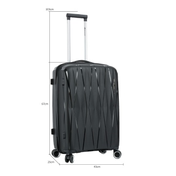 Troler mediu Madisson, 100%polipropilena, 67x43x25 cm, SW51103, negru - Img 6