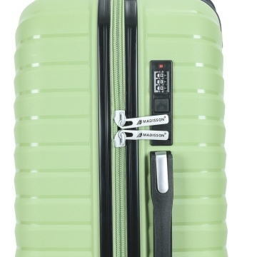 Troler mediu Madisson, 67x43x25 cm, polipropilenă, bagaj de cală, 4 roți duble, cifru, SW62103, verde închis - Img 3