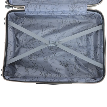 Troler mediu Madisson, 67x43x25 cm, polipropilenă, bagaj de cală, 4 roți duble, cifru, SW62103, auriu - Img 6