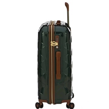 Troler Mediu Policarbonat/Piele Naturala Stratic Leather and More M - 66 cm Verde - Img 5