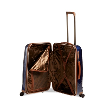 Troler Mediu Policarbonat/Piele Naturala Stratic Leather and More M - 66 cm Albastru - Img 5